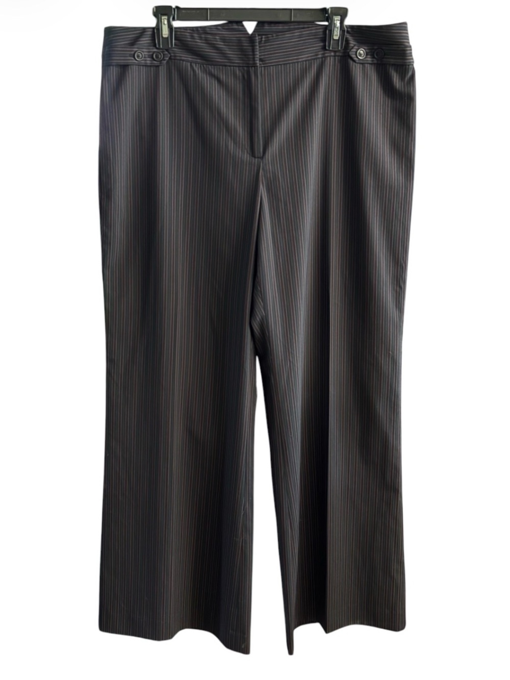 Nine West Stretch Pinstriped Wide Leg Trousers